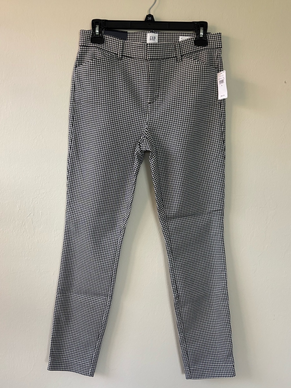 Gap Black Houndstooth Skinny Ankle Pants Women’s Size 4 Style 600856 NWT